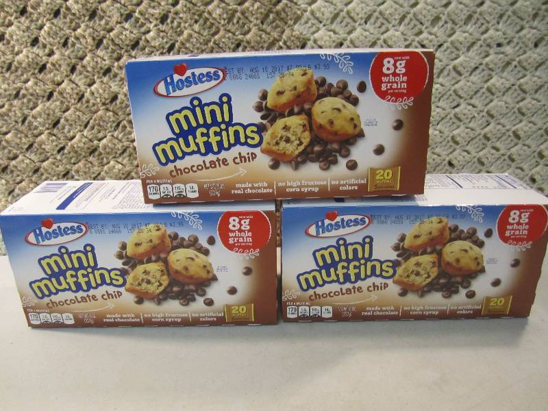 lot 229 image: 3 Boxes of Hostess Mini Muffins Cho...