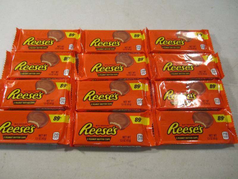 lot 237 image: Lot of 12 Reeses Peanut Butter Cups...