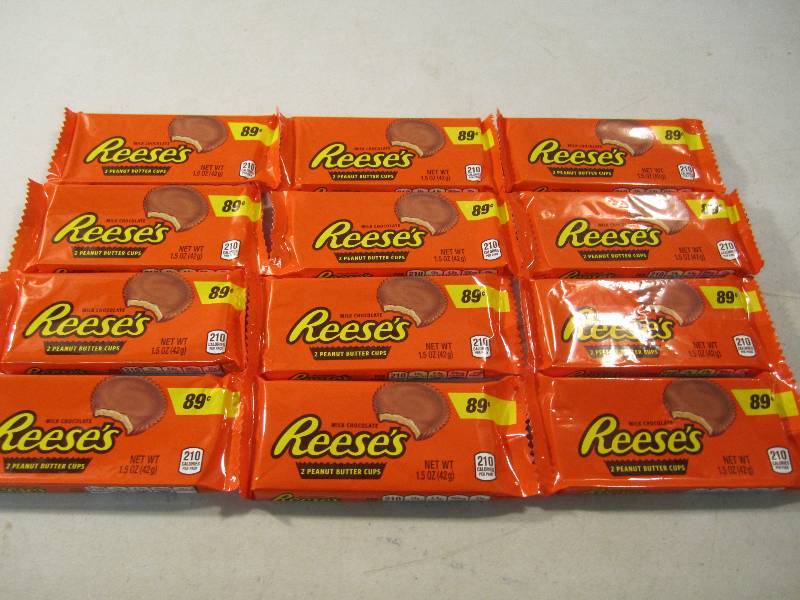 lot 238 image: Lot of 12 Reeses Peanut Butter Cups...