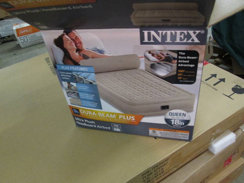 lot 27 image: Inflatable Headboard Air Bed by Int...