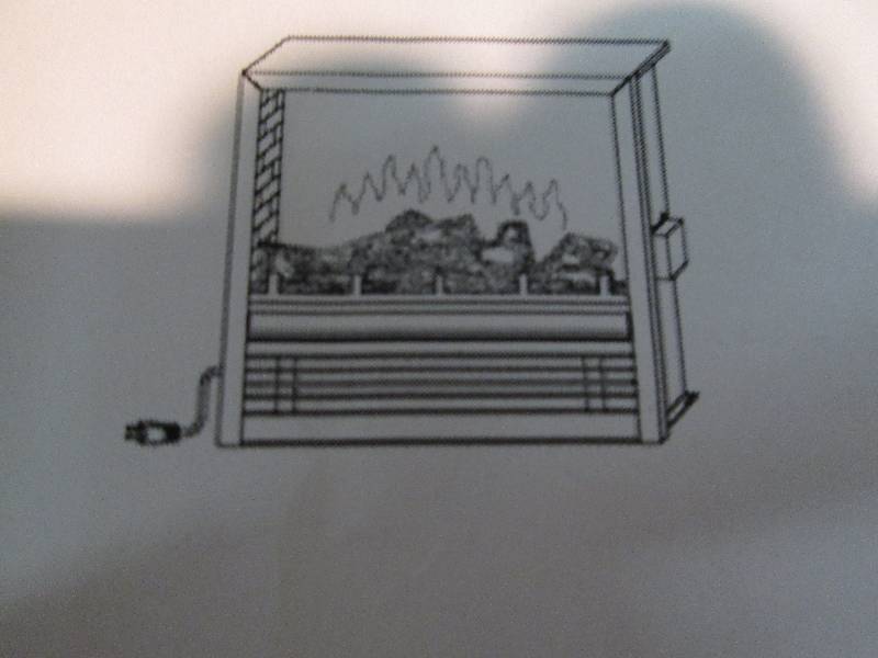 lot 54 image: Electric Fireplace insert open box,...