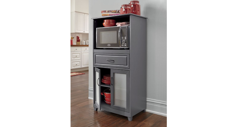 lot 134 image: Microwave Cabinet open box Retail $...