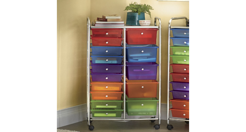 lot 179 image: 15-Drawer Cart open box, 10 small d...