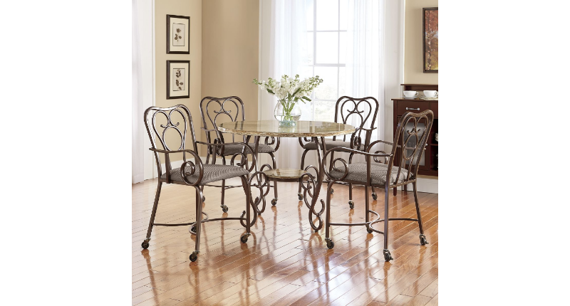 lot 191 image: Scroll Dining Table open box Retail...