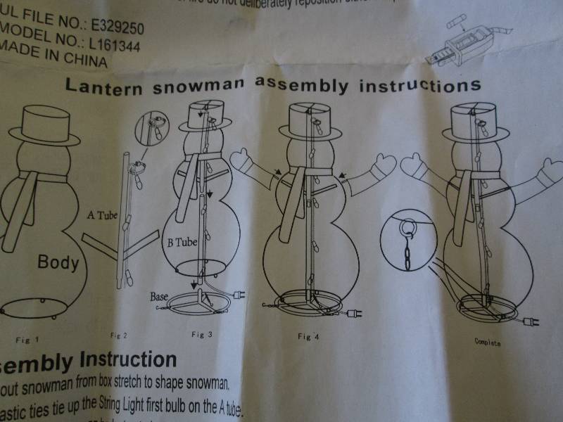 lot 77 image: Lantern Snowman open box Retail $89...