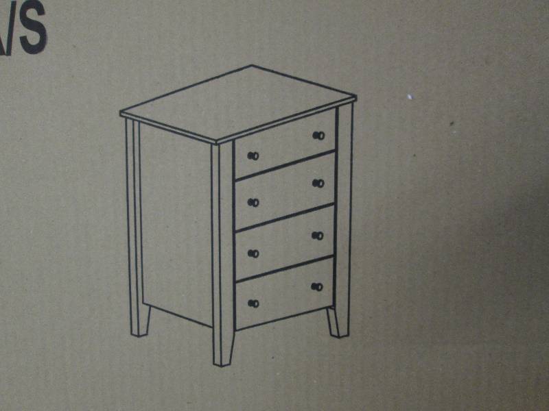 lot 133 image: Emil 4 Drawer Chest in black - show...