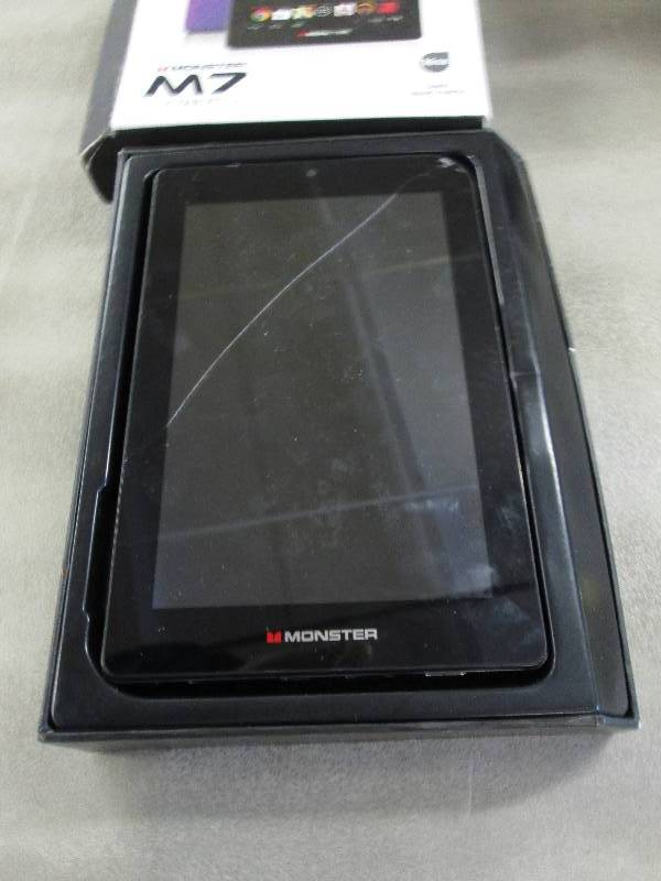 lot 155 image: Monster 7 inch Tablet (only) cracke...