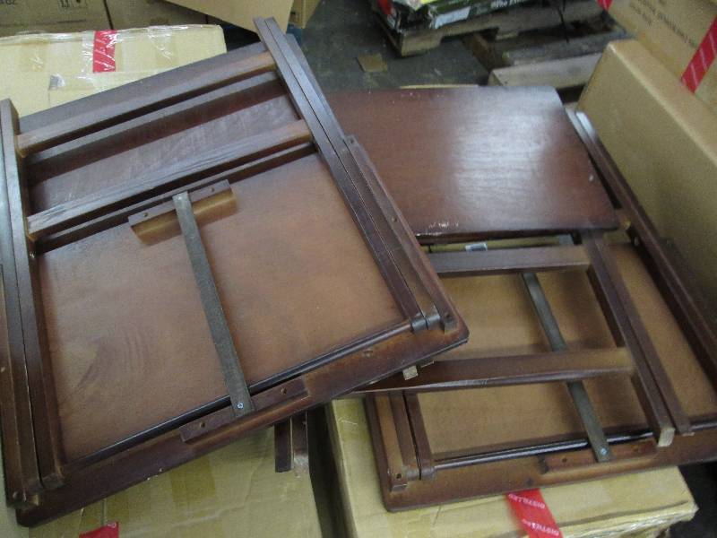 lot 188 image: 5-Piece TV Tray Table Set open box,...