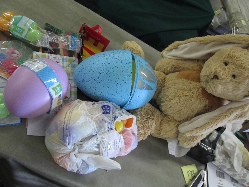 lot 200 image: Plush Bunny, Nesting egg, Gift Bags...