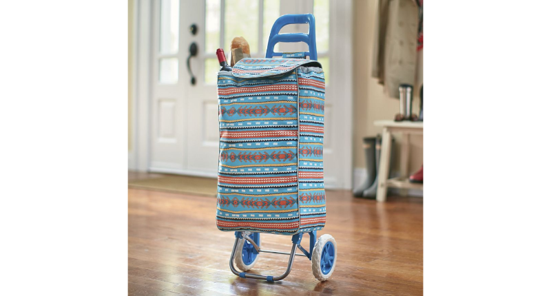 lot 19 image: Heavy-Duty Shopping Bag On Wheels o...