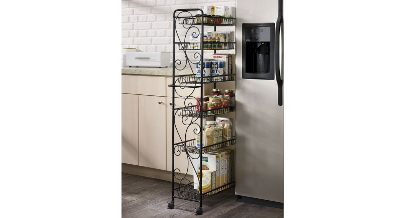 lot 31 image: Scrolled Rolling Pantry open box Re...