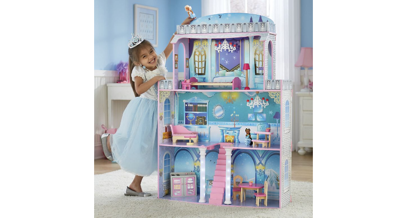 lot 41 image: 2-In-1 Fantasy Dollhouse with Furni...