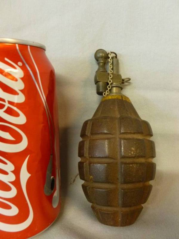 lot 54 image: Vintage Military Grenade Lighter