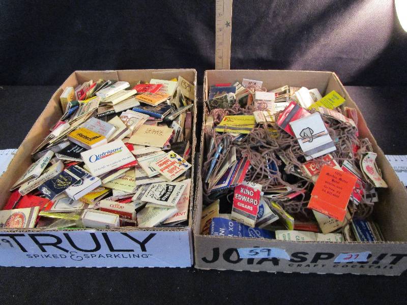 2- boxes Old Advertising  Matchbooks