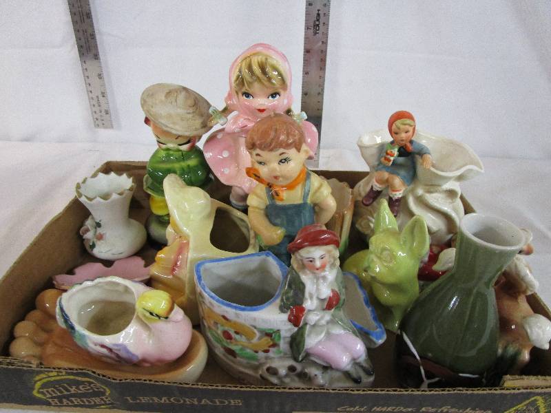 Various Knick Knacks, Planters Vase, Spoon Rest