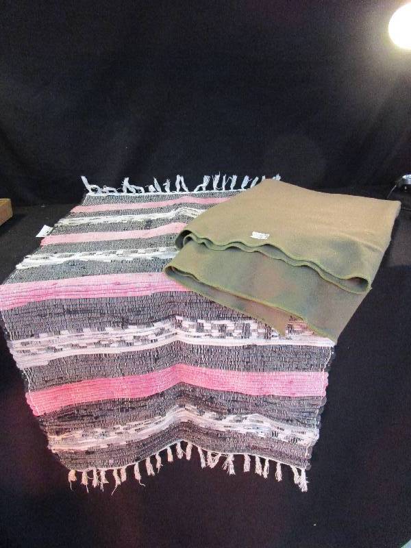 Rag Rug and Army Blanket