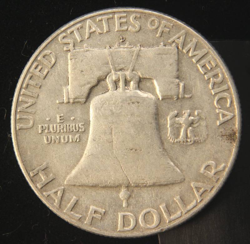 lot 24 image: 1961-D FRANKLIN SILVER HALF DOLLAR