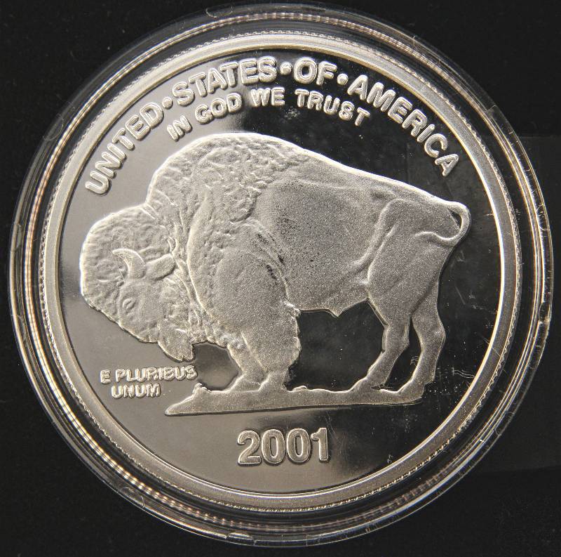 lot 25 image: 1 TROY OZ. .999 FINE SILVER INDIAN ROUND IN AIRTITE