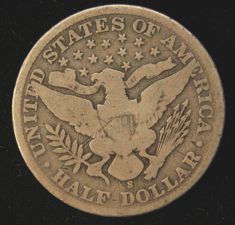 lot 40 image: 1904-S BARBER SILVER HALF DOLLAR BETTER DATE