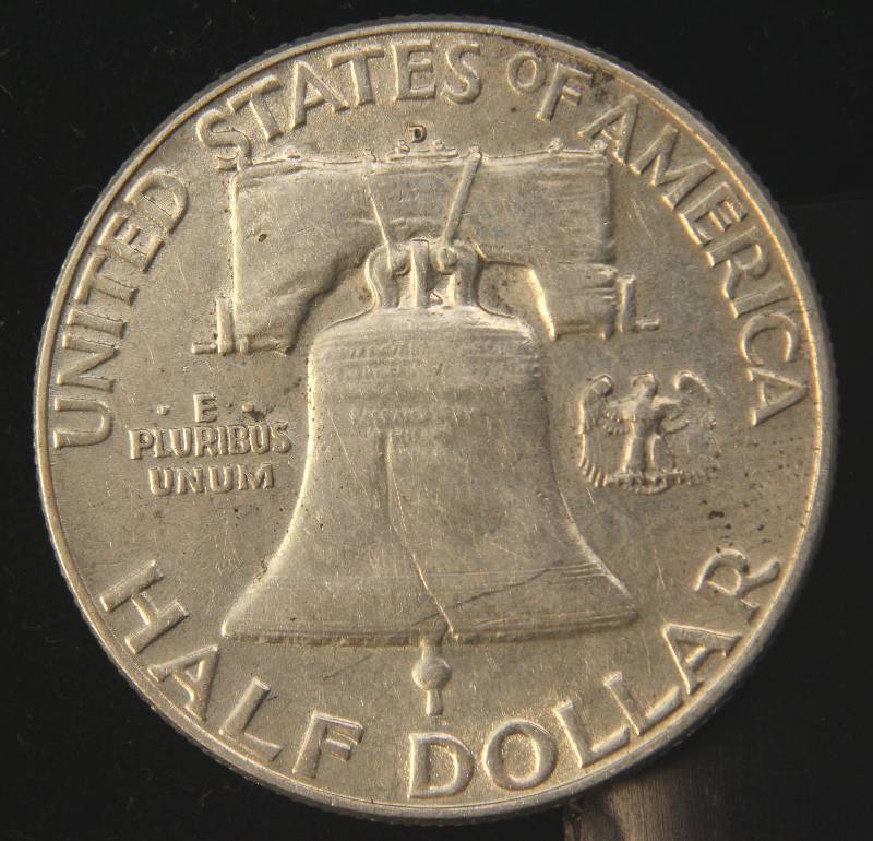 lot 41 image: 1950-D FRANKLIN SILVER HALF DOLLAR