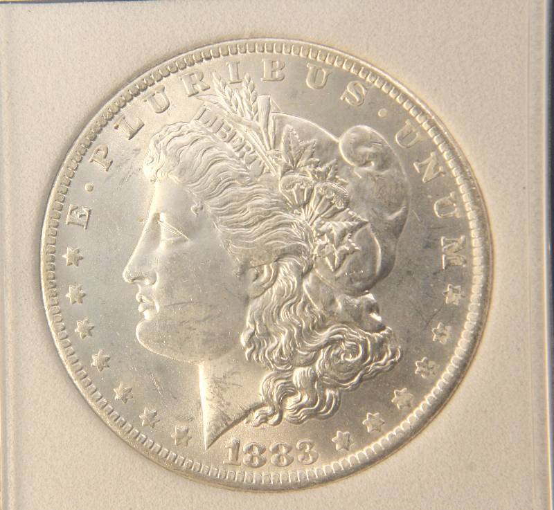 lot 46 image: 1883-O MORGAN SILVER DOLLAR MS67 ANGS