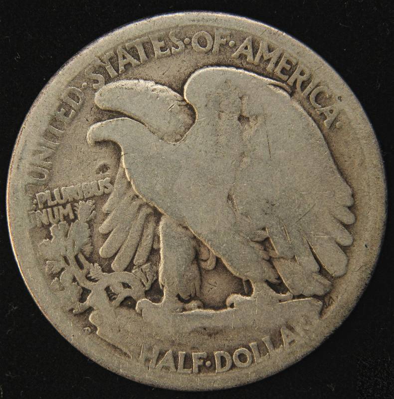lot 52 image: 1918-D WALKING LIBERTY SILVER HALF DOLLAR