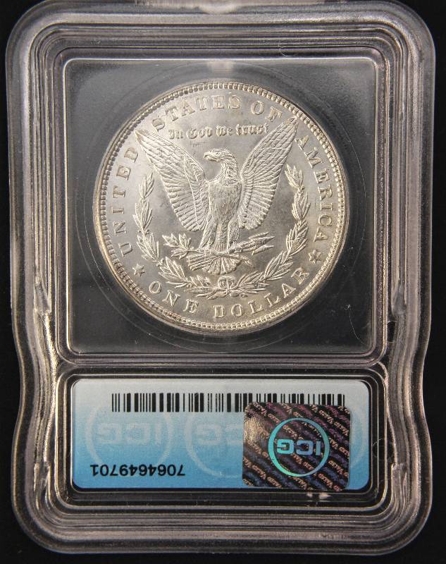 lot 56 image: 1887 MORGAN SILVER DOLLAR MS64 ICG
