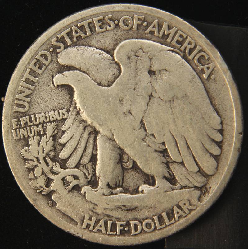 lot 77 image: 1923-S WALKING LIBERTY SILVER HALF DOLLAR