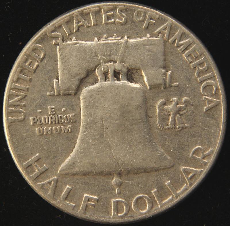 lot 106 image: 1951 FRANKLIN SILVER HALF DOLLAR