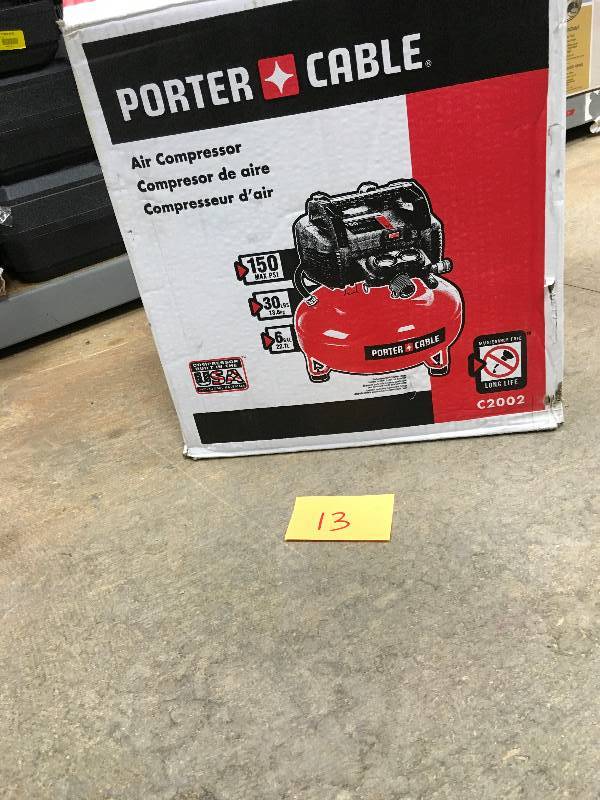 Porter Cable 150 PSI 6 Gallon Air Compressor in working conditions