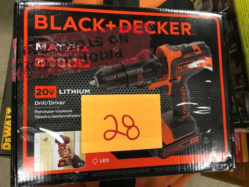 Black & Decker 20 Volt MAX Lithium-Ion Cordless Matrix DrillDriver with Battery 1.5Ah and Charger in like new conditions