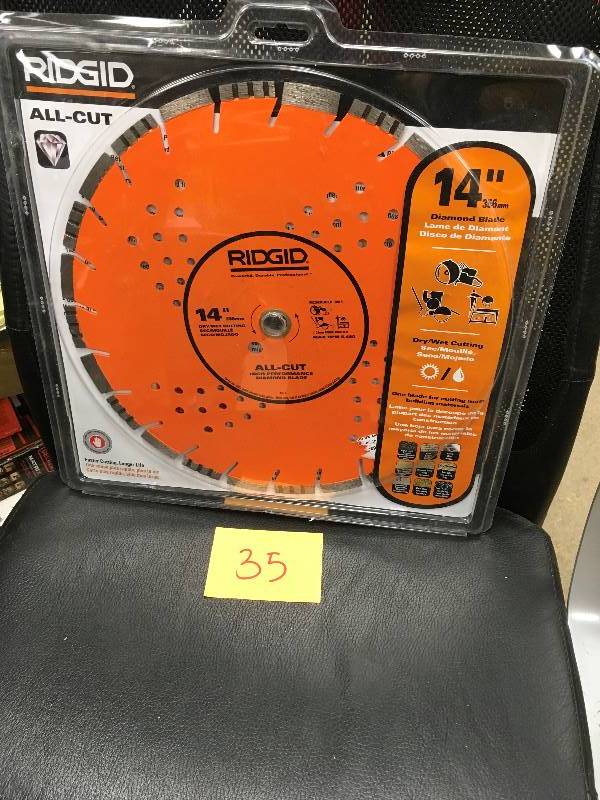 Ridgid 14 in. All-Cut Diamond Blade not used