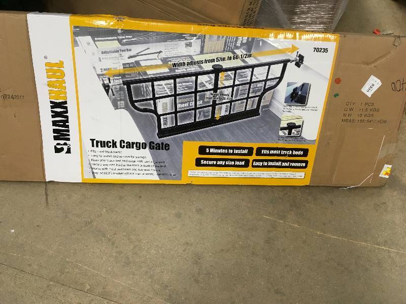MAXXHAUL Truck Cargo Gate - Width adjusts from 57 in. to 66-12 in. not used
