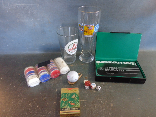 Poker Chips, Beer Glasses, Cards and More