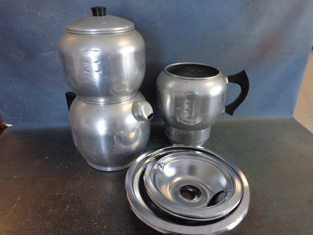 Vintage Coffee Maker and Stove Drip Trays