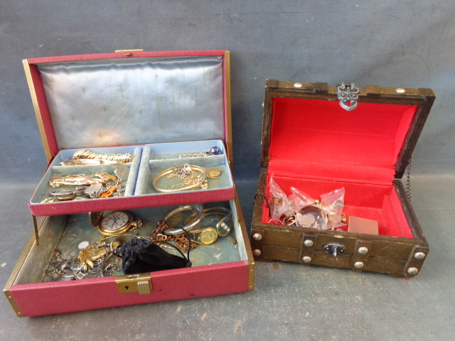 Vintage Jewelry Boxes and Jewelry