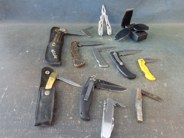 Pocket knives and Sunglasses