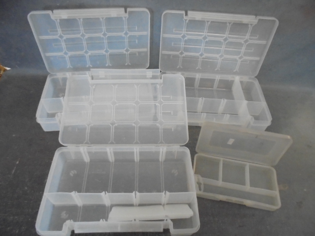 lot 21 image: Plastic Tackle Boxes