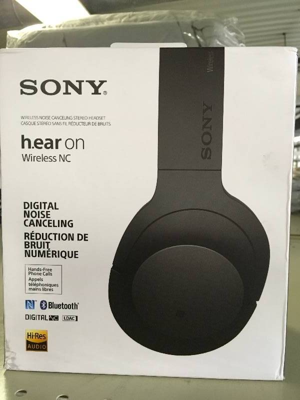 Sony Hear On Wireless NC Headphones, Retail $199.99