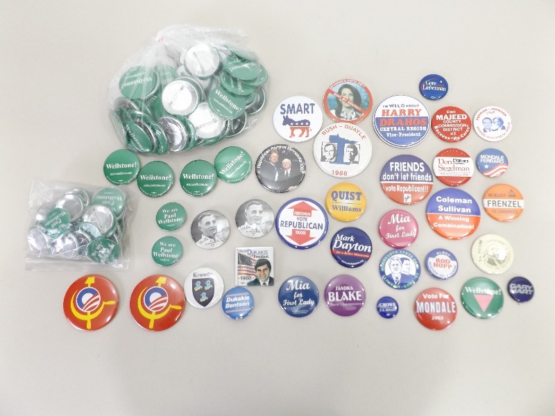 Lot of Vintage MN etc. Political Campaigning Pinback Buttons