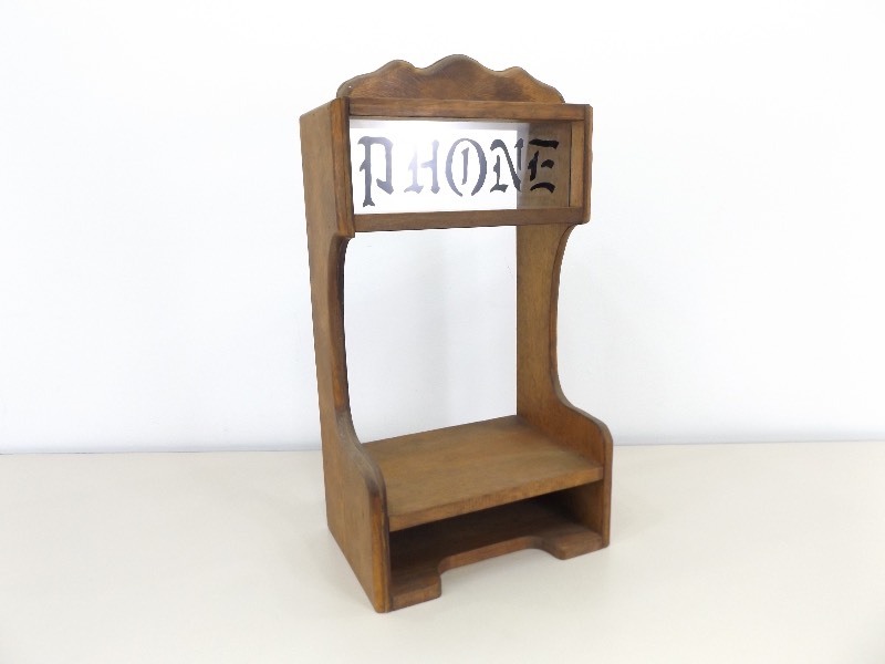 Vintage&nbspTabletop&nbspWood Phone Booth