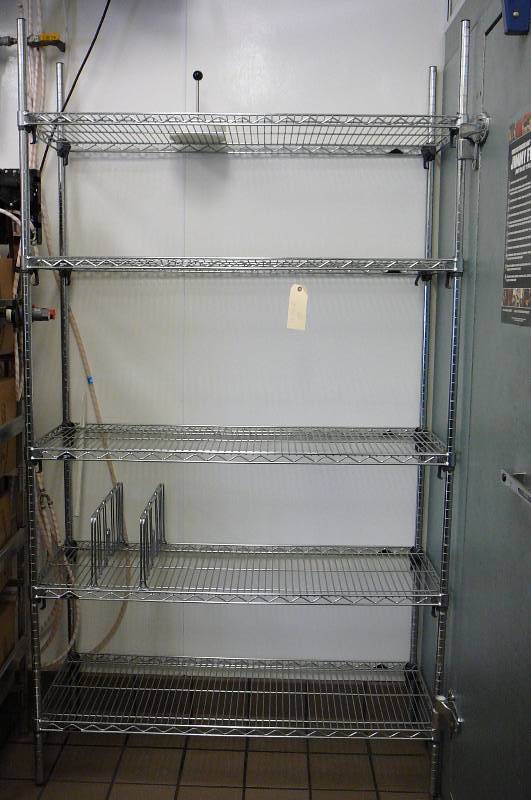 lot 12 image: Metal NSF Rack 5 Shelves