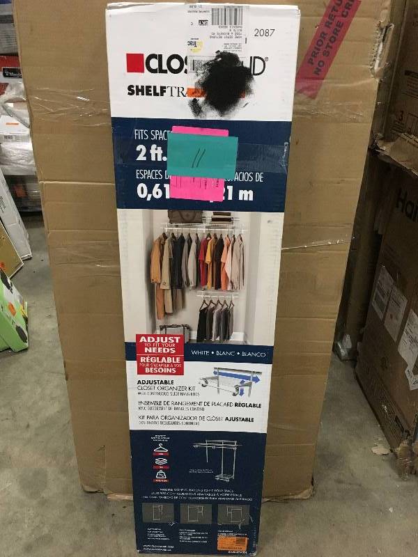 lot 11 image: ClosetMaid ShelfTrack 2-ft to 4-ft Wide Closet Organizer Kit new