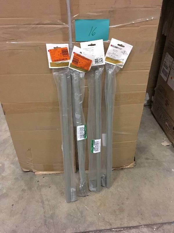 lot 16 image: ClosetMaid Impressions 30 in - 48 in. Satin Nickel Adjustable Teardrop Closet Rod  new