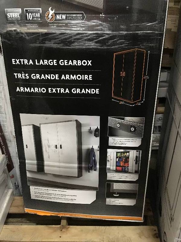 lot 27 image: Gladiator Garageworks Ready-To-Assemble Extra Large GearBox  open box not used