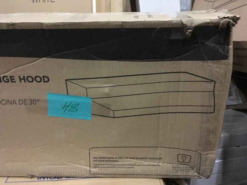 lot 48 image: Broan NuTone LLC. 423001 Range Hood 30 in.  open box not used