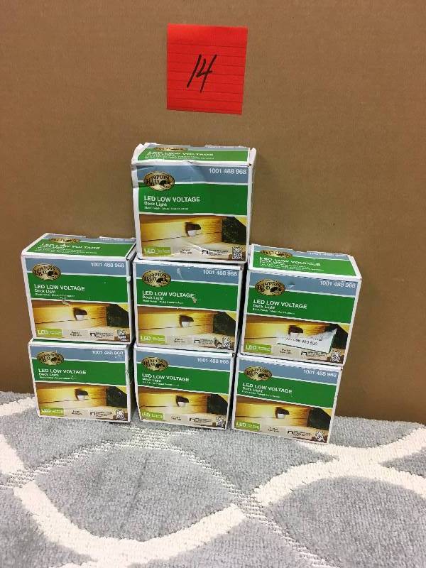 Hampton Bay Low-Voltage Black Outdoor Integrated LED Surface Mount Light - Lot of 7 not used
