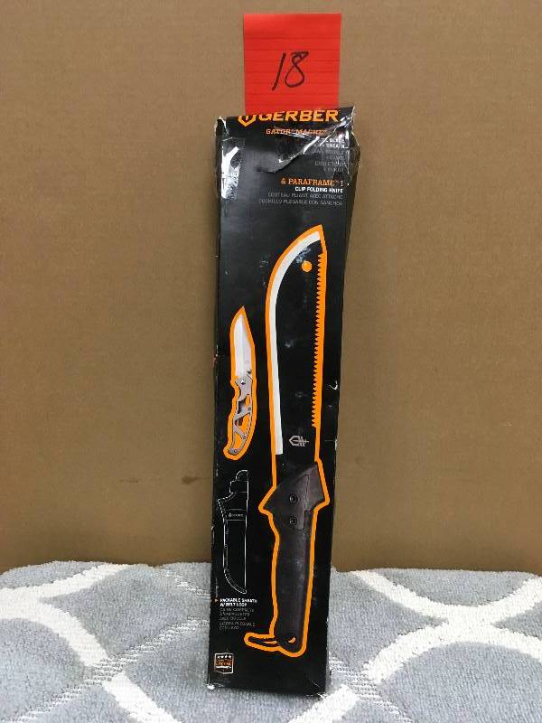 Gerber Legendary Blades 10.75 in. Gator Machete Junior Knife and Paraframe