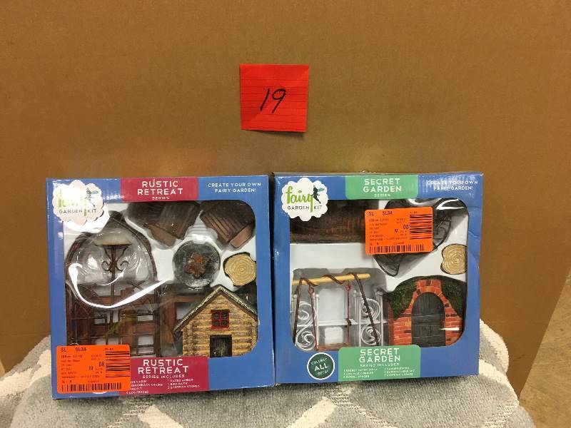 Arcadia Garden Products Rustic Retreat & Secret Garden Polyresin Fairy Garden not used