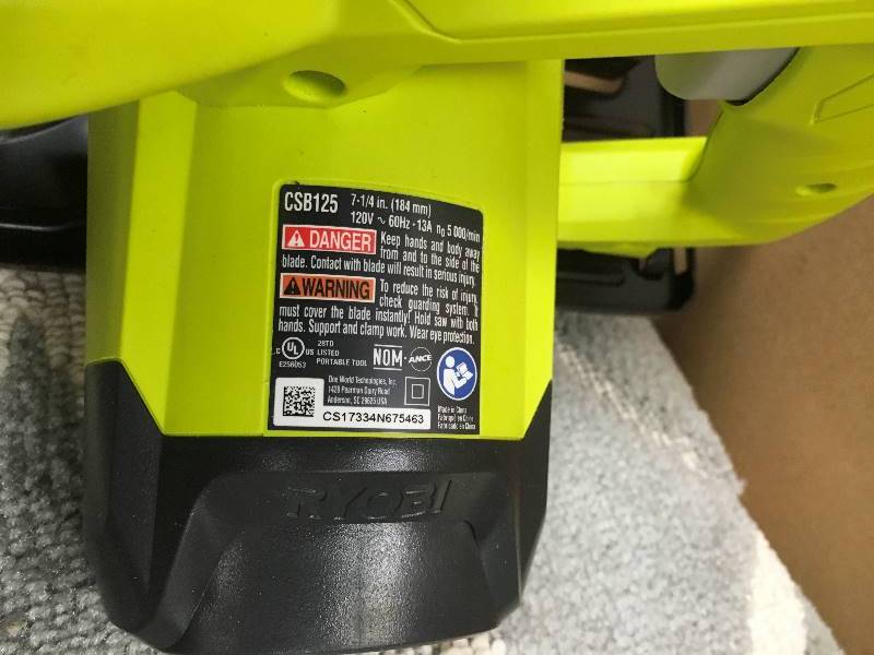 Ryobi 13 Amp 7-14 in. Corded Circular Saw in working conditions